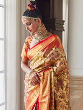 Brocade Zari Jaal Handloom Woven Saree